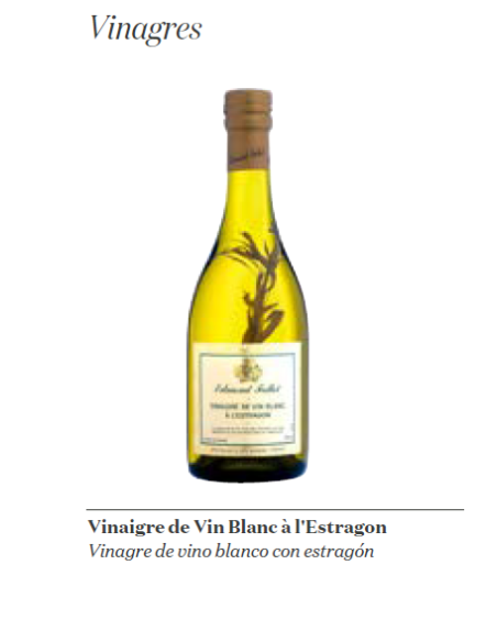VINAGRE DE VINO BLANCO AL ESTRAGON EDMOND FALLOT